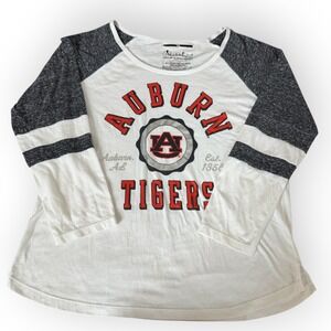 Pressbox Auburn Tigers Raglan Long Sleeve Tee Women's Plus‎ 1X